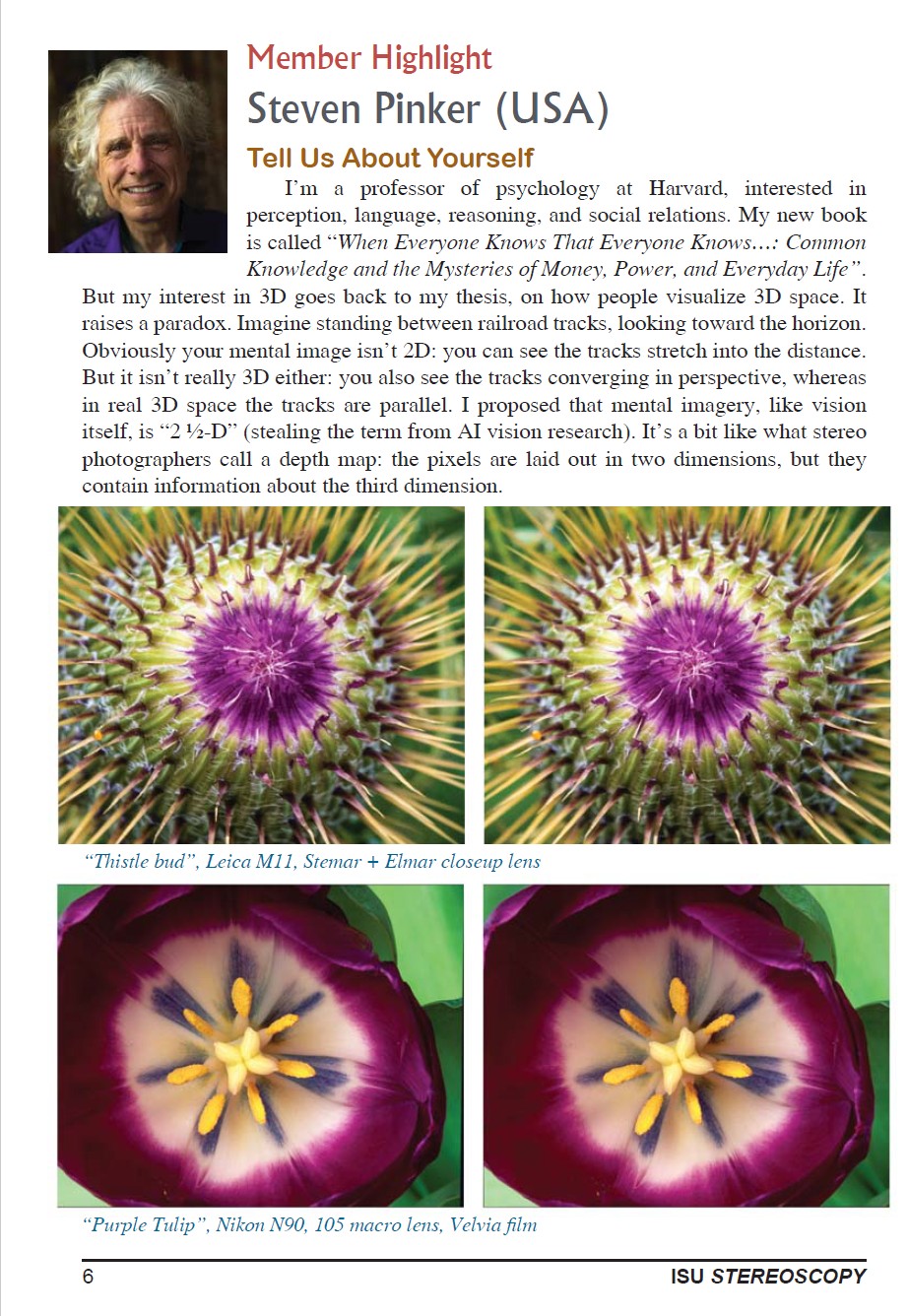 Stereoscopy magazine Member Highlight image