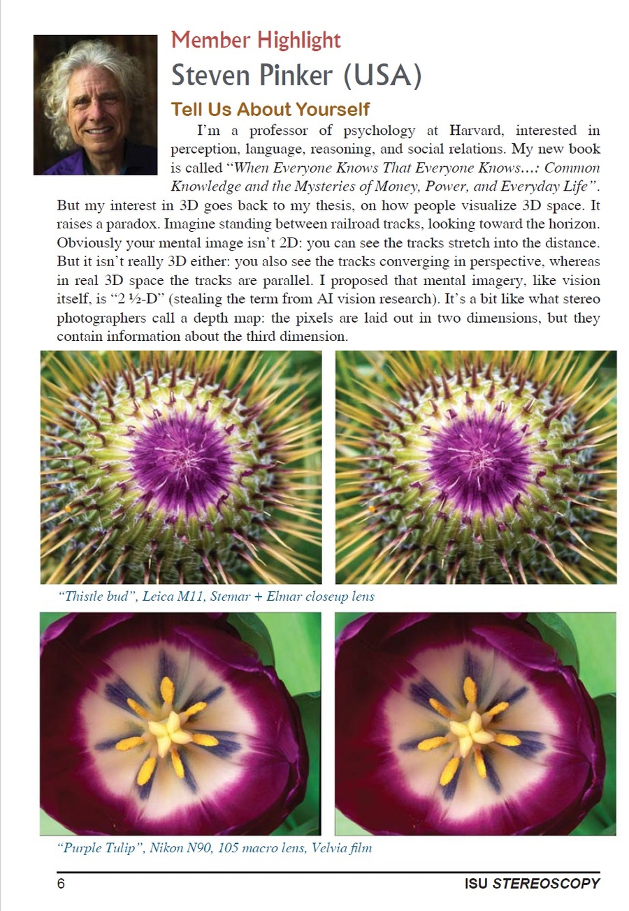Stereoscopy magazine Member Highlight image